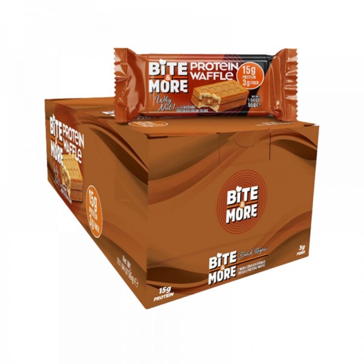 Bite More Protein Waffle 12 Adet 55 Gr